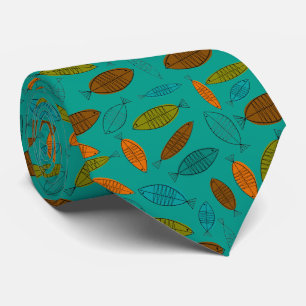 Tiefsee-Mid-Century-Modern-Fischkrawatte Krawatte