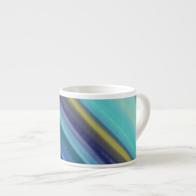 Tiefsee-Ozean Blautöne Espressotasse (Vorderseite Rechts)