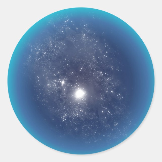 Tiefsee Runder Aufkleber (Vorderseite)