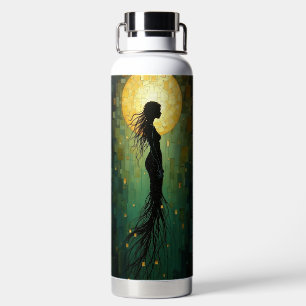 Tiefsee Sirene mit Goldenem Mond Trinkflasche