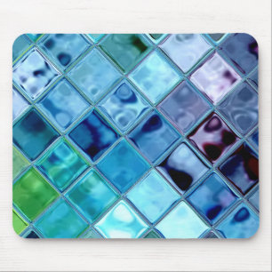 Tiefsee-Tauben-Fliesen-Mosaik-Digital-Kunst Mousepad
