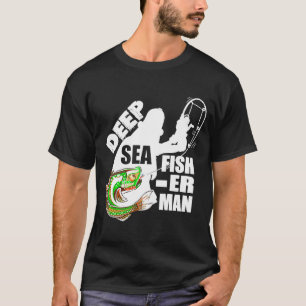 Tiefseefischer mit Fischen T-Shirt