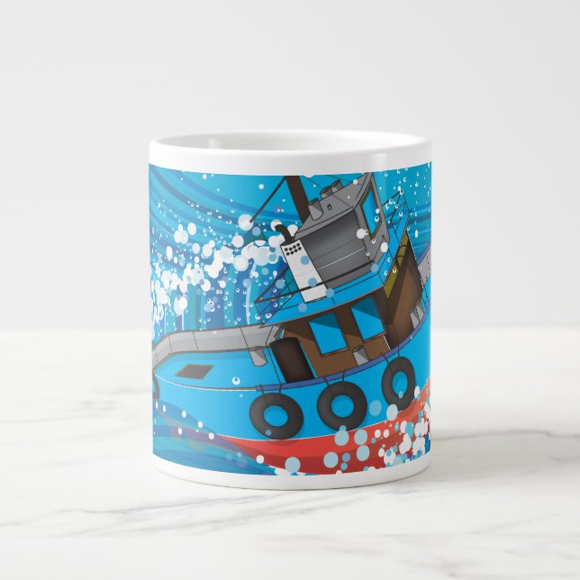 Tiefseefischerei Jumbo-Tasse (Vorderseite)