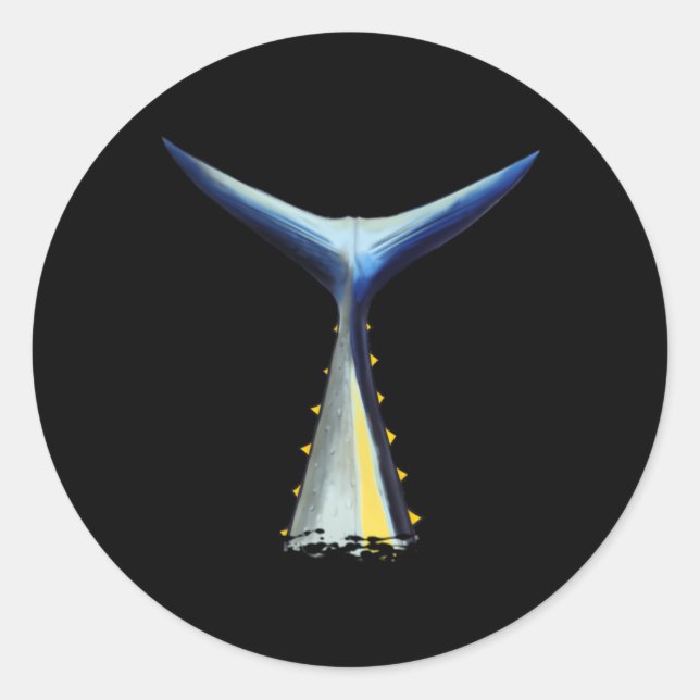 Tiefseefischerei Thunfisch Schwanz Roter Thun Runder Aufkleber (Vorderseite)