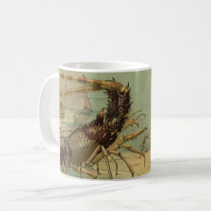 Tiefseegarnelen, Vintage Meerestiere Kaffeetasse