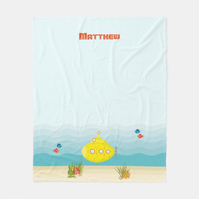 Tiefseegarnelenuntersee Fleecedecke (Vorderseite)