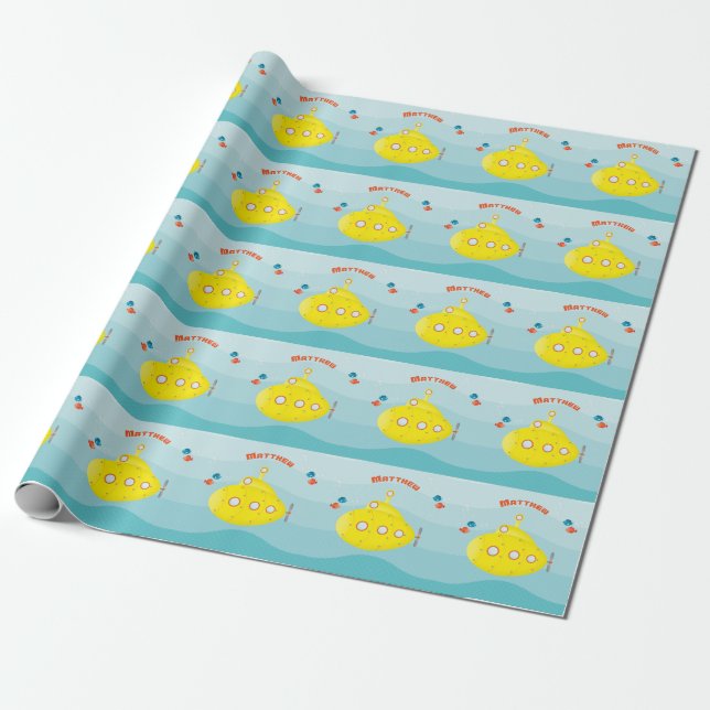 Tiefseegarnelenuntersee Geschenkpapier (Ungerollt)
