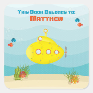 Tiefseegarnelenuntersee Quadratischer Aufkleber