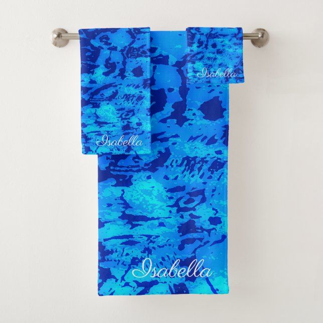 Tiefseegewässer der Marine anpassen Badhandtuch Set (Insitu)