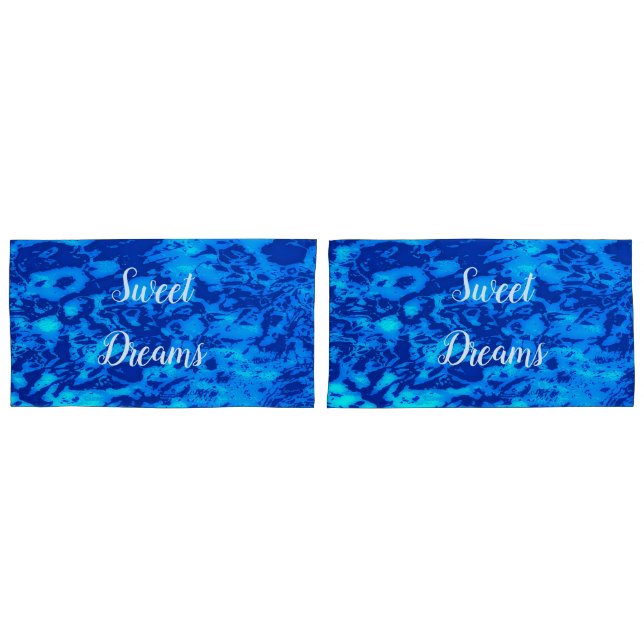 Tiefseegewässer der Marine anpassen Kissenbezug (Vorderseite-Set)