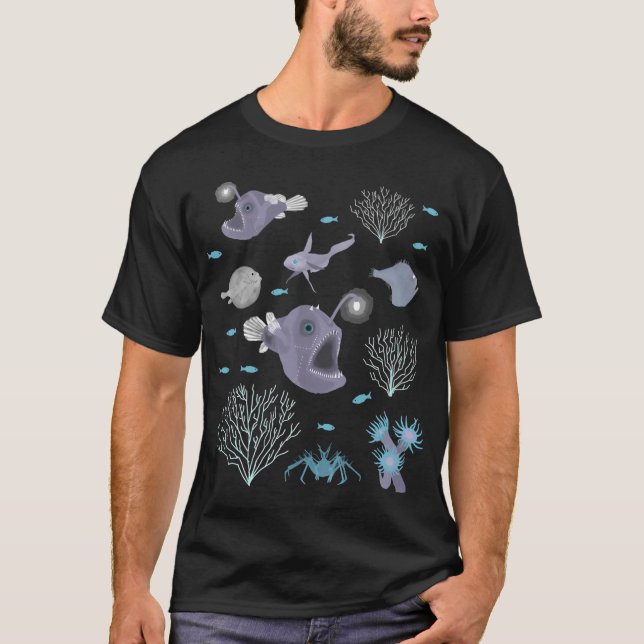 Tiefseeszene T-Shirt (Vorderseite)