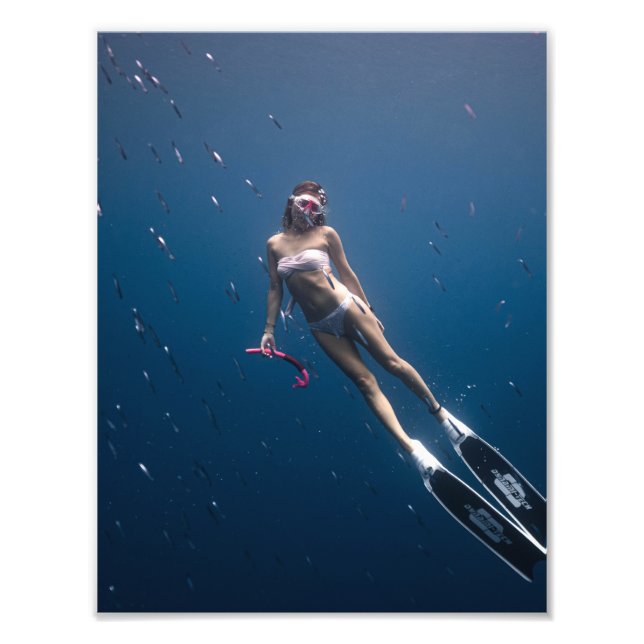 Tiefseetauchen Fotodruck (Vorne)