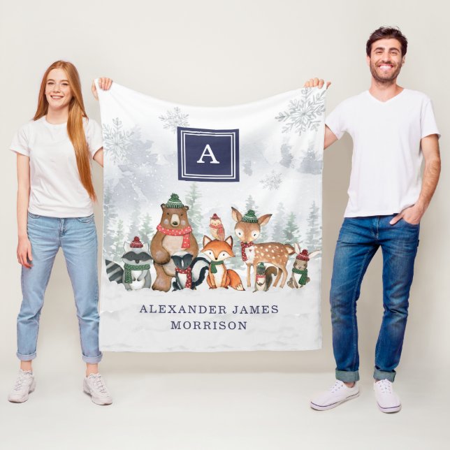 Tiefseewaldtiere Fleecedecke (Beispiel)