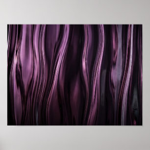 Tiefviolette gewellte Glas-Textur-Wandkunst Poster