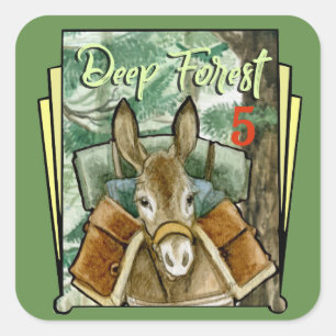 Tiefwald 5 quadratischer aufkleber