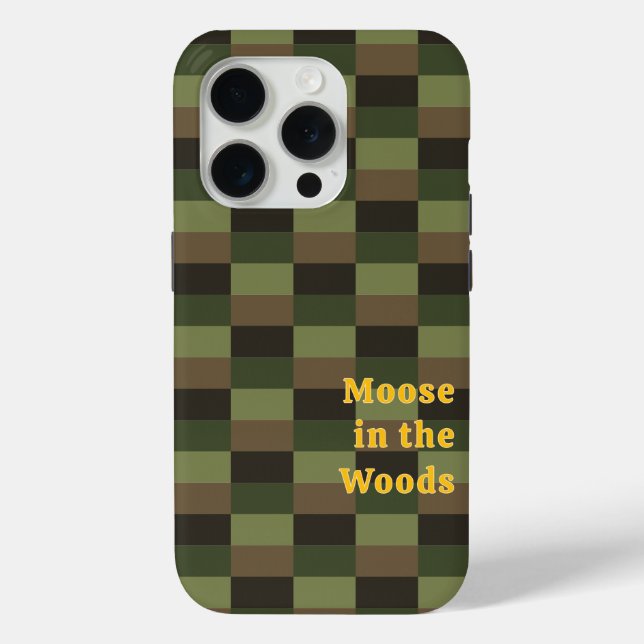 Tiefwald-Farbkombination mit Gelb Case-Mate iPhone Hülle (Rückseite)