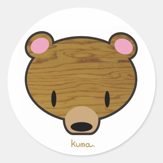Tiefwälder Kuma Runder Aufkleber (Vorderseite)