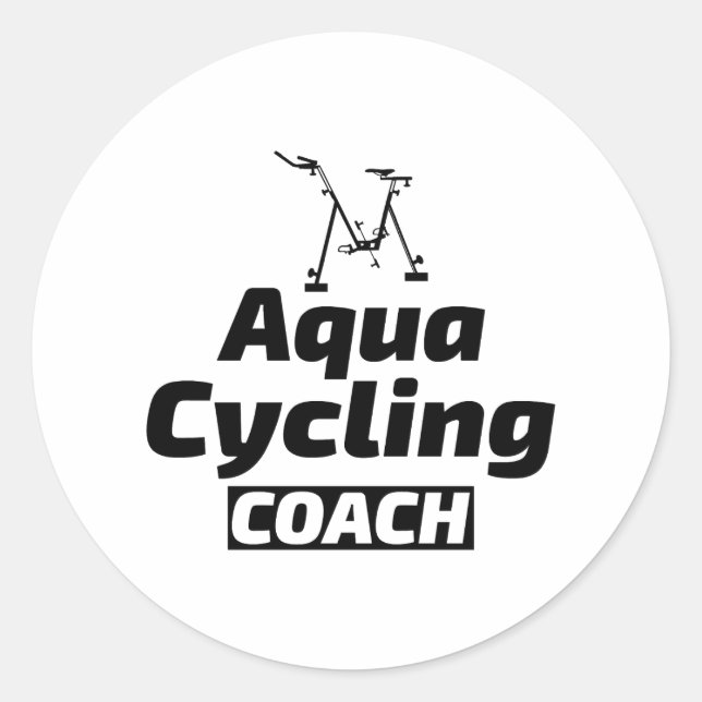 Tiefwasser-Aqua-Joggen Runder Aufkleber (Vorderseite)