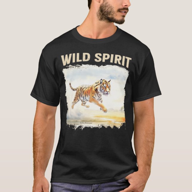 Tieger in Aktion - Wilder Geist T-Shirt (Vorderseite)