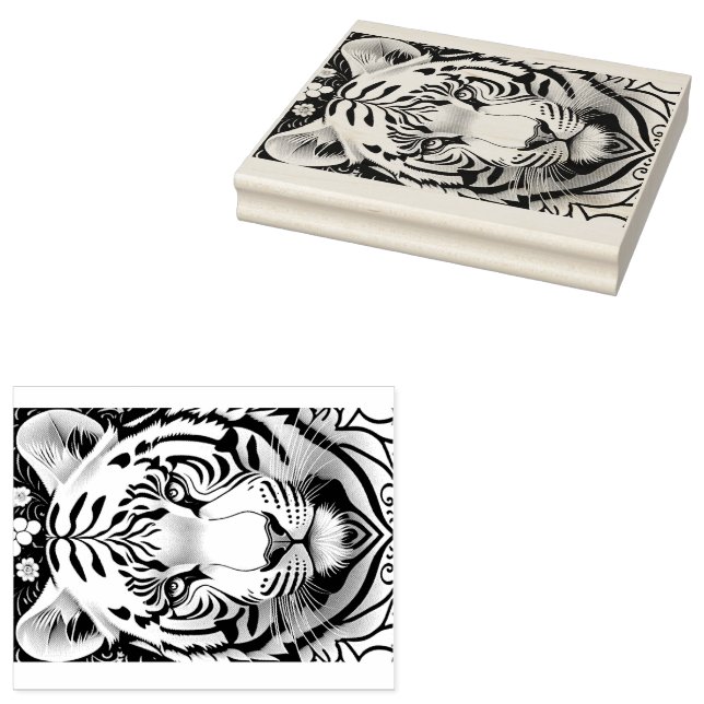 Tiegerkopf Gummistempel (Stempel)