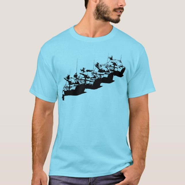 Tienanmen Behälter-Mann T-Shirt (Vorderseite)