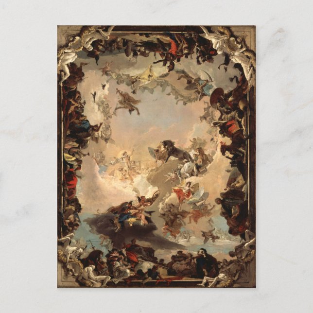 Tiepolo Allegorie der Planeten und Kontinente Postkarte (Vorderseite)