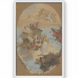 Tiepolo - Das Wunder des Heiligen Hauses Loreto Aufkleber