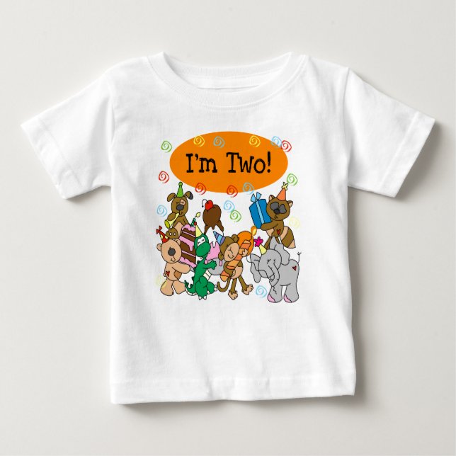 Tier-2. Geburtstag Baby T-shirt (Vorderseite)