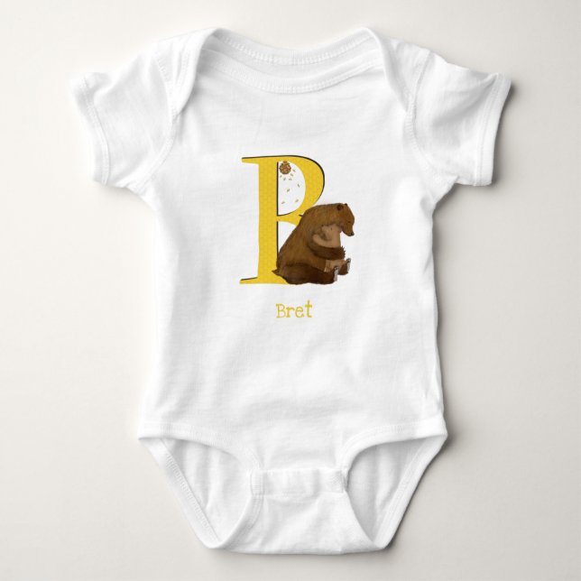 Tier ABC B ist ein Baby-Bodysuit Baby Strampler (Vorderseite)