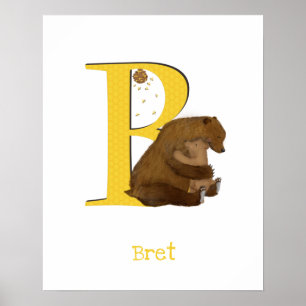 Tier ABC B ist für den Bärendruck Poster