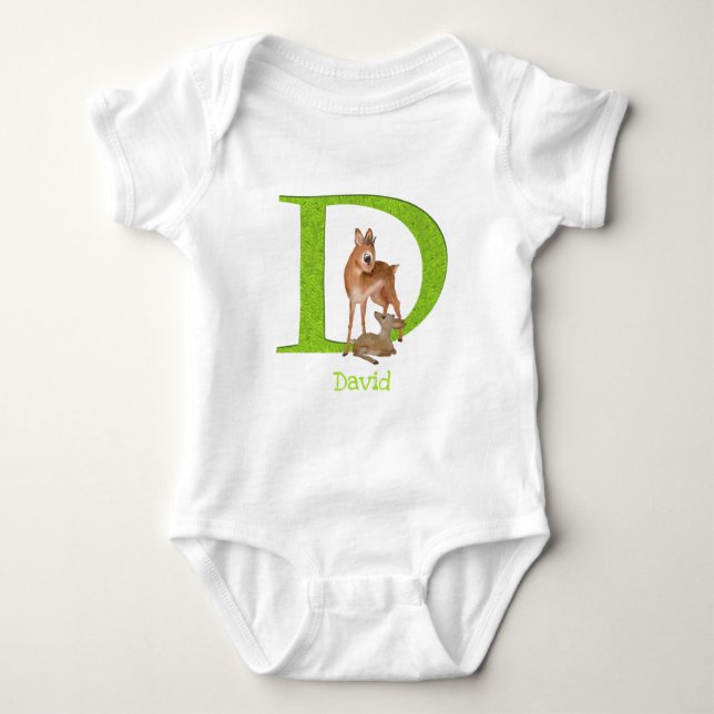 Tier ABC D ist für Dik-Dik-Baby-Bodysuit Baby Strampler (Vorderseite)