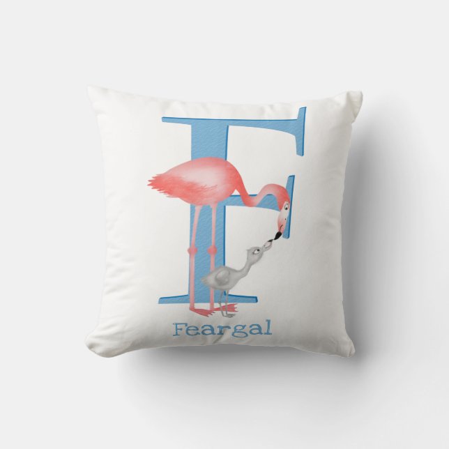 Tier ABC F ist für Flamingo-Kissen bestimmt Kissen (Vorderseite)