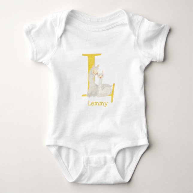 Tier ABC L ist ein Baby-Bodysuit für Lama Baby Strampler (Vorderseite)