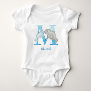 Tier ABC M ist für Manatebaby Bodysuit Baby Strampler