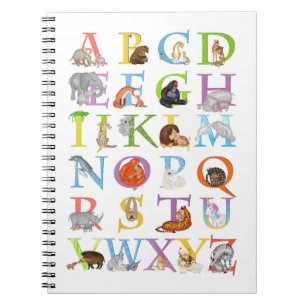 Tier-ABC-Notebook (blaue Version) Notizblock