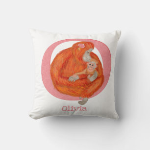 Tier ABC O ist für Orang-utan-Kissen bestimmt Kissen