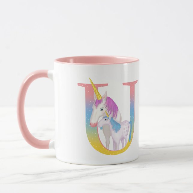 Tier ABC U ist zur Einhorn-Tasse bestimmt Tasse (Links)