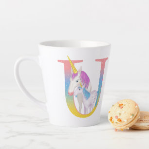 Tier ABC U ist zur Einhornlatte Tasse bestimmt.