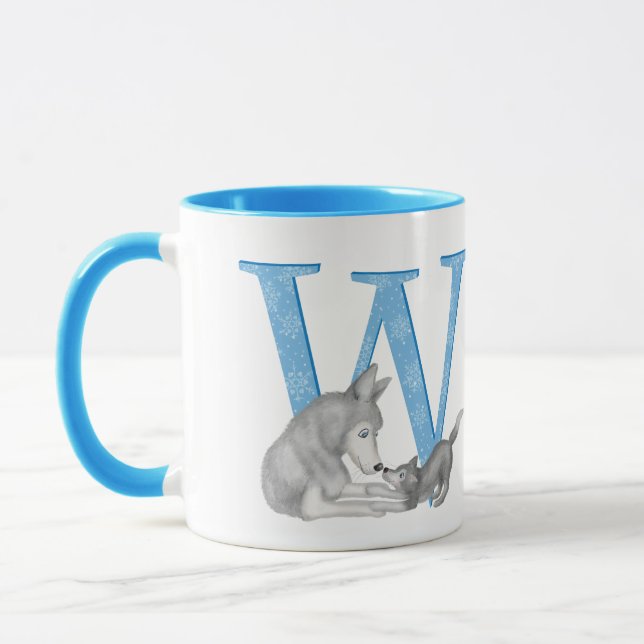 Tier ABC W ist für Wolf-Tasse geeignet Tasse (Links)