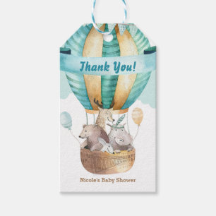 Tier-Abenteuer-Wasserfarbe-Boho-Baby-Party-Geschen Geschenkanhänger