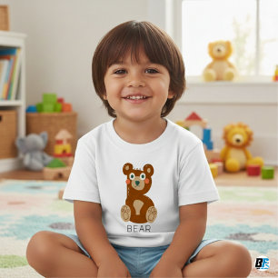 Tier Alphabet B für Bären Baby T-shirt