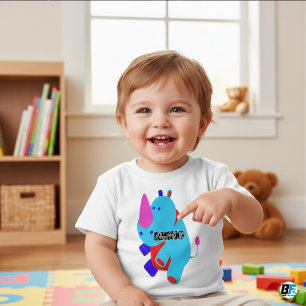 Tier Alphabet R Fir Nashorn Baby T-shirt
