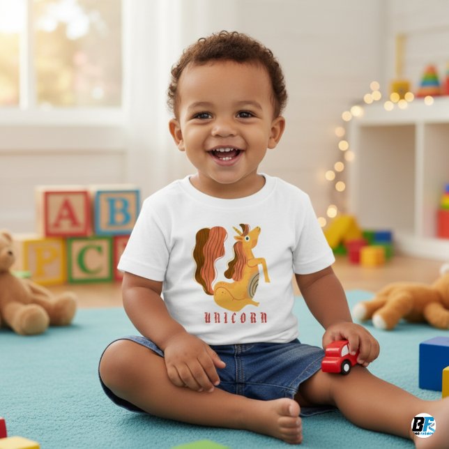 Tier Alphabet U für Unicorn Baby T-shirt (Von Creator hochgeladen)