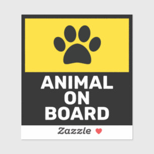 Tier an Bord Aufkleber