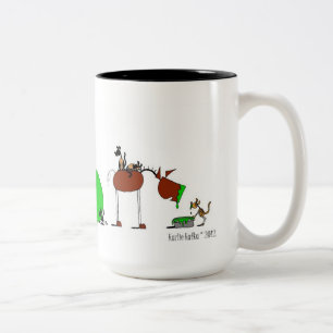 Tier-Cartoon-Tasse Zweifarbige Tasse