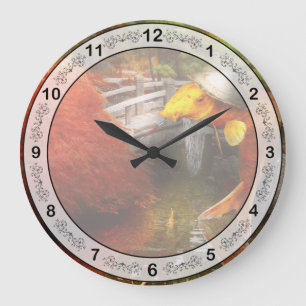 Tier - Fisch - Der wandernde Samurai Große Wanduhr