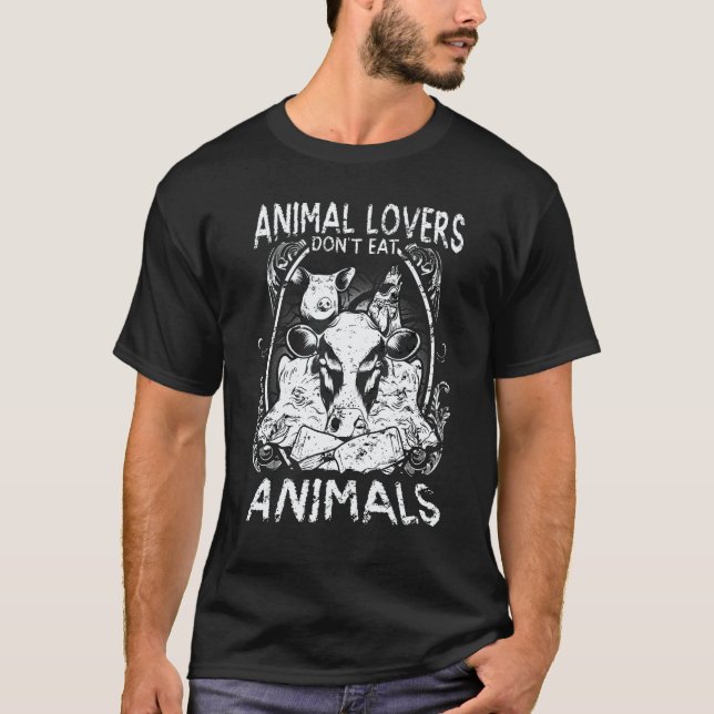 Tier für Veganer oder Vegetarier Fleischfrei T-Shirt (Vorderseite)