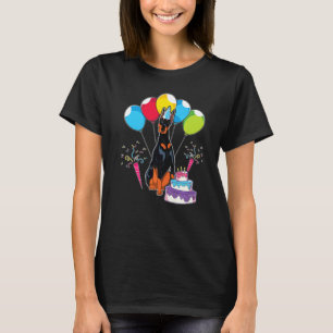 Tier Geburtstagspartei Haustier Eigentümer Doberma T-Shirt