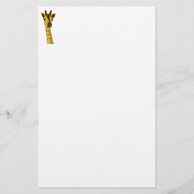 Tier - Giraffe (ohne Hintergrund) Briefpapier (Vorderseite)
