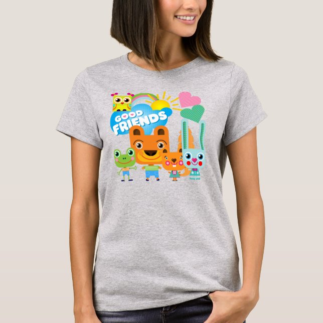 Tier-gute Freunde T-Shirt (Vorderseite)